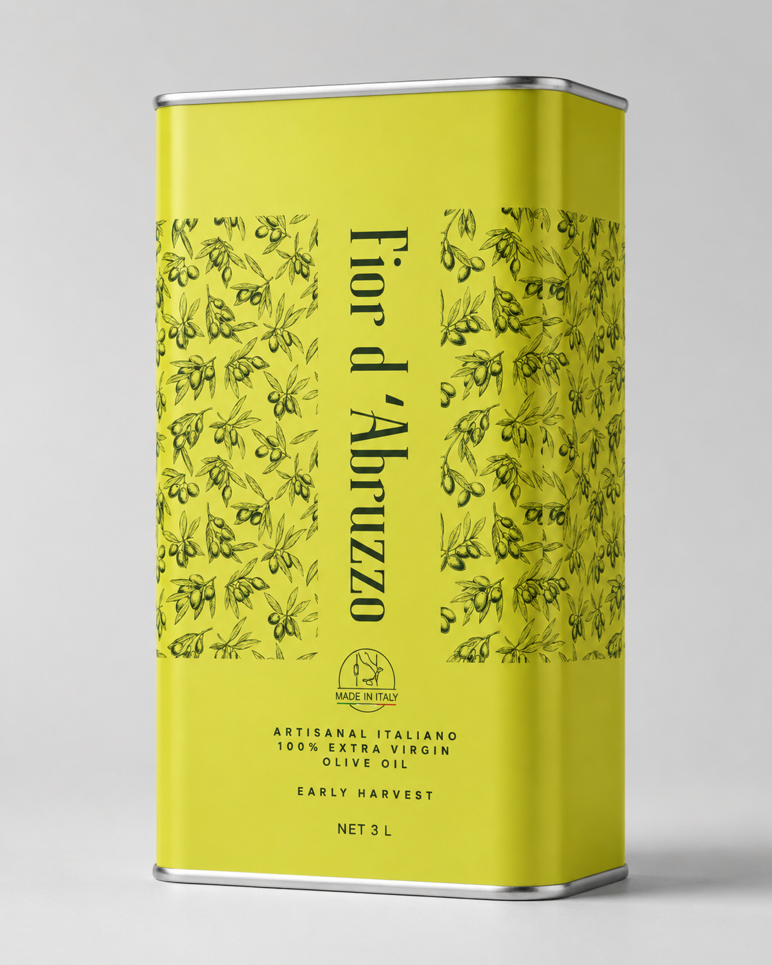 Fior d'Abruzzo 3 litre artisanal extra virgin olive oil tin